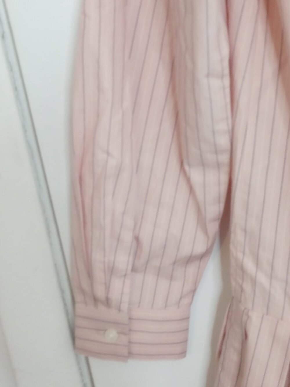 Loft Pink Striped Cotton Poplin Preppy Shirt Dress - Picture 9 of 11